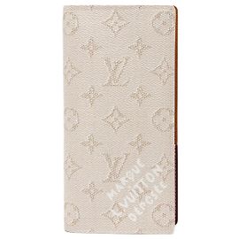 Cartera Larga Monogram Brazza Louis Vuitton Blanco