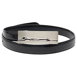 Cartier-Cinto de couro e metal Panthère da Cartier-Preto