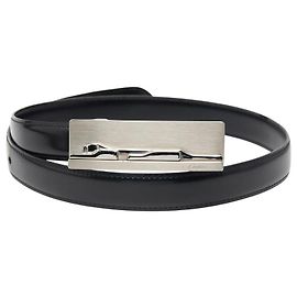 Panthère Leder-Metall-Gürtel von Cartier Schwarz