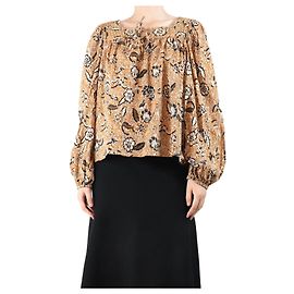 Ulla Johnson Blouse imprimée florale orange - taille UK 14 Orange