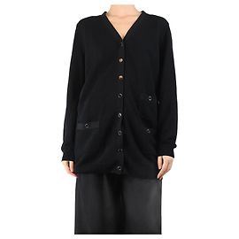 Autre Marque Cardigan largo negro - talla L Negro