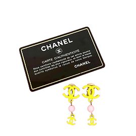 Orecchini Coco Mark di Chanel Giallo