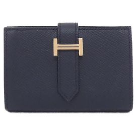 Carteira Mini Epsom BEARN da Hermès Azul