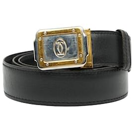 Cartier-Cinto de couro Cartier Santos-Preto