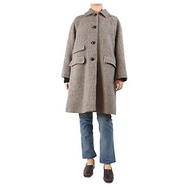 Weekend Max Mara Brown tweed wool coat - size UK 10 Brown