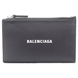 Balenciaga-Carteira longa de couro com porta-moedas e porta-cartões Balenciaga-Preto