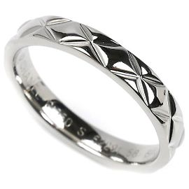 Chanel Matelassé Pt950 Platinring Größe 17 Silber Metallisch