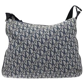 Dior Borsa a spalla in tela Trotter blu Blu