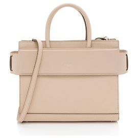 Bolsa Horizon Small em couro de bezerro texturizado Givenchy Marrom Bege