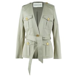 Chaqueta Safari Beige Alexandre Vauthier con Botones Dorados Castaño Beige