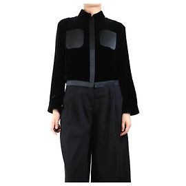 Giorgio Armani Schwarze Veloursjacke - Größe UK 10 Schwarz