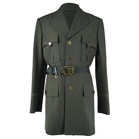 TOM FORD Khaki Long Military Jacket Green Khaki