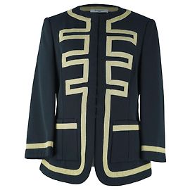Givenchy Black Military Jacket with Golden Detail Black