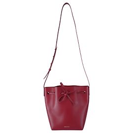 Mini borsa a secchiello in pelle rossa Mansur Gavriel Rosso