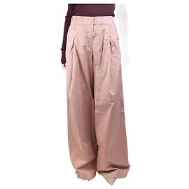 Dries Van Noten Pantaloni in satin rosa polveroso - taglia S Rosa