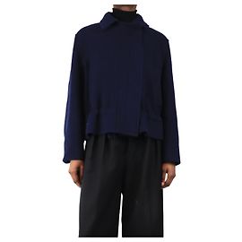 Chloé Dark blue cropped wool jacket - size UK 8 Blue