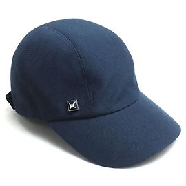 Hermès Gorra de algodón Medor Pois de Hermes Davis Azul