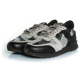 Valentino Garavani Camo rockrunner in grigio e rosa Multicolore
