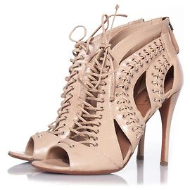 Alaïa Sandali in pelle con lacci e ritagli Alaia Marrone Beige