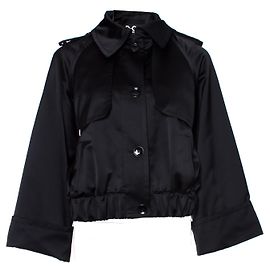 Dolce & Gabbana Black satin bomber jacket Black