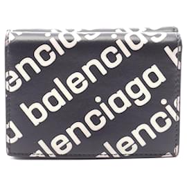 Balenciaga-Carteira Mini Cash em Couro Balenciaga-Preto