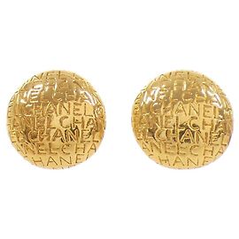 Boucles d'oreilles Chanel Doré Métallisé