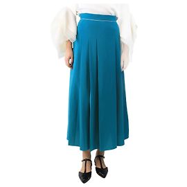 Roksanda Teal blue midi pleated skirt - size UK 8 Blue