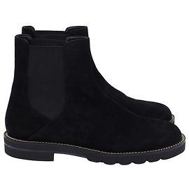 Stuart Weitzman Kolbie Chelsea Boots in Black Suede Black