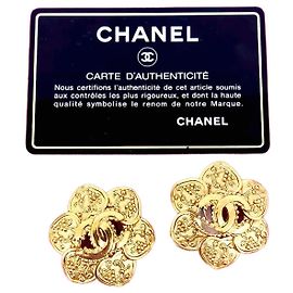 Orecchini Coco Mark di Chanel D'oro Metallico