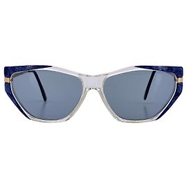 Yves Saint Laurent Vintage Plastic Sunglasses Blue