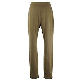 Max Mara Brown Suede Pants Yellow Camel