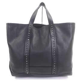 Sac tote en cuir de veau Rockstud Valentino Garavani Noir