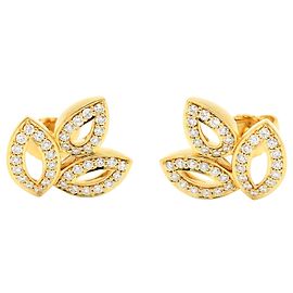 Orecchini mini in diamante Harry Winston K18 oro giallo D'oro Metallico