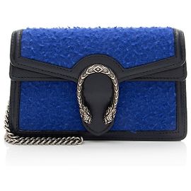 Gucci Wool Dionysus Mini Shoulder Bag Black