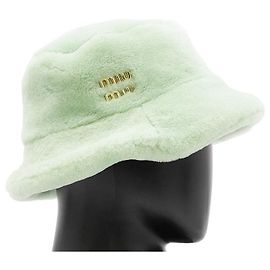Miu Miu Schafsleder Bucket Hat Grün