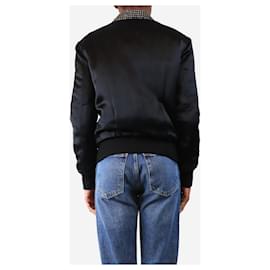 Saint Laurent-Black je t'aime teddy jacket - size UK 6-Black