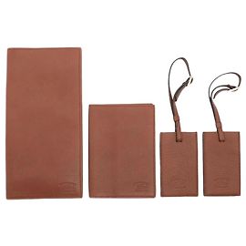 Gucci Brown leather travel accessories set Brown