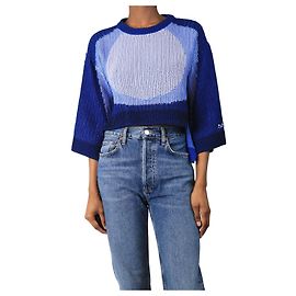 Marni Blauer, verkürzter Strickpullover - Größe UK 6 Blau