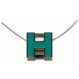 Collana Cube CAGE D'H H di Hermès Argento Metallico