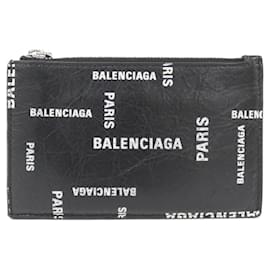 Balenciaga-Balenciaga SIGN LONG PORTA-CARTÕES E MOEDAS Porta-moedas de Cordeiro-Preto