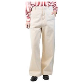 Autre Marque Creme weite Jeans - Größe UK 14 Roh