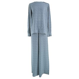Stella Mc Cartney Set top e pantaloni in seta a quadri Stella McCartney Multicolore
