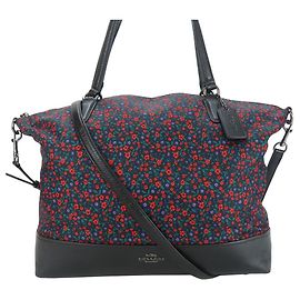 Bolsa 2 em 1 de nylon e couro Coach F59433 Preto