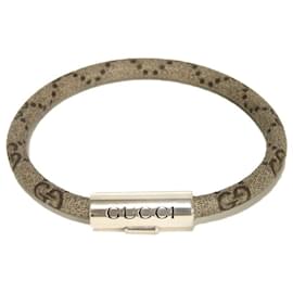 Gucci-Gucci GG Supreme Canvas Bracelet-Brown,Beige