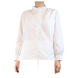 Aime Chemise blanche à volants - taille UK 12 Blanc