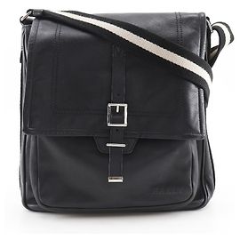Bally Trainspotting Calf 2way Shoulder Bag Black