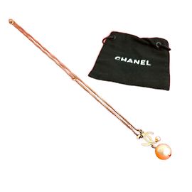 Colar Coco Mark da Chanel Dourado Metálico
