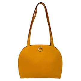Céline-Celine Leather Tote Bag-Yellow