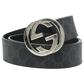 Gucci-Cinto Gucci GG Supreme em PVC-Preto