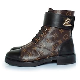 Louis Vuitton-Louis Vuitton wonderland flat rangers in monogram-Brown